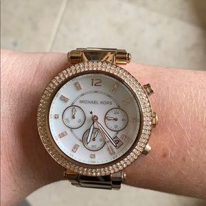 Rose gold Michael Kors watch